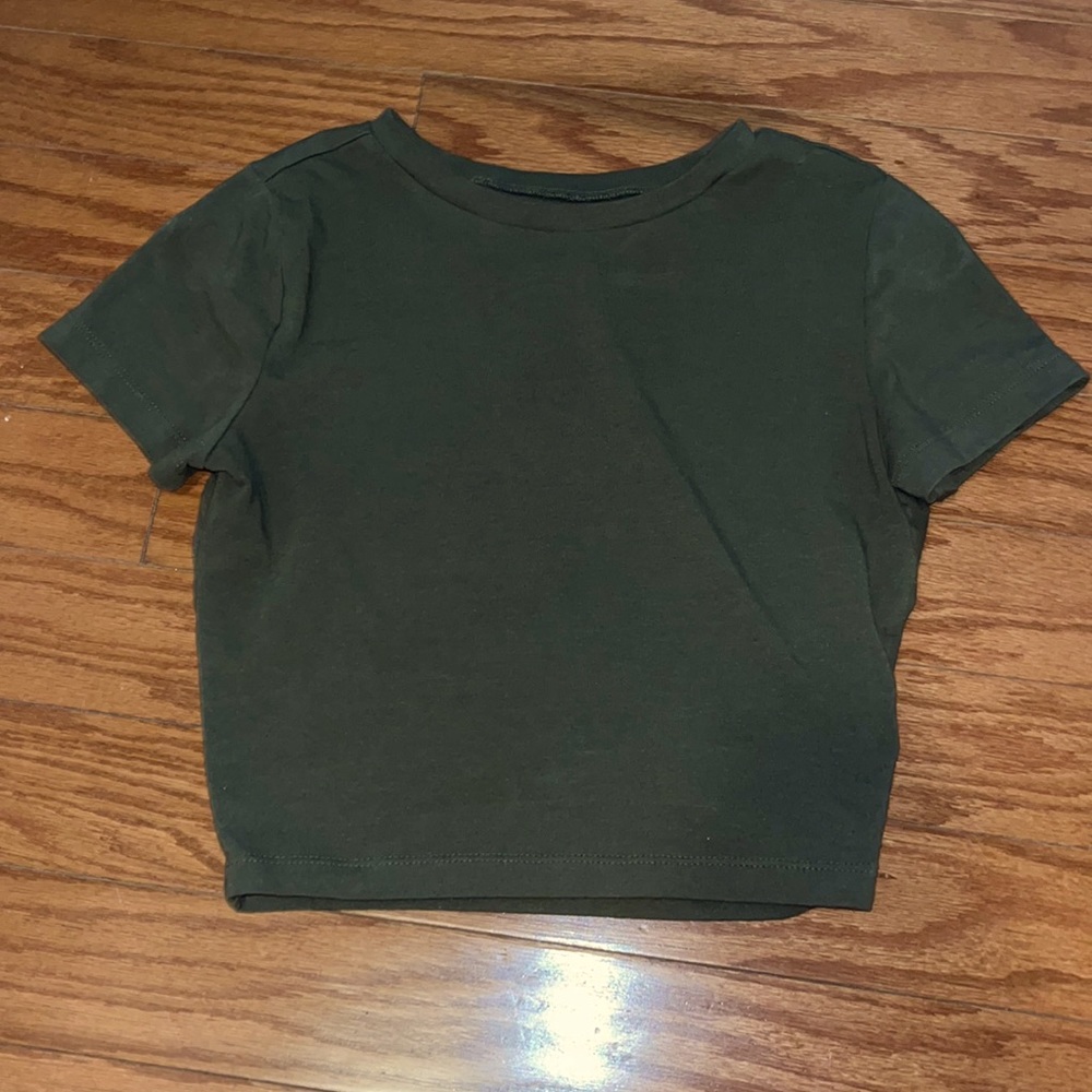 Forest Green Cropped shirt